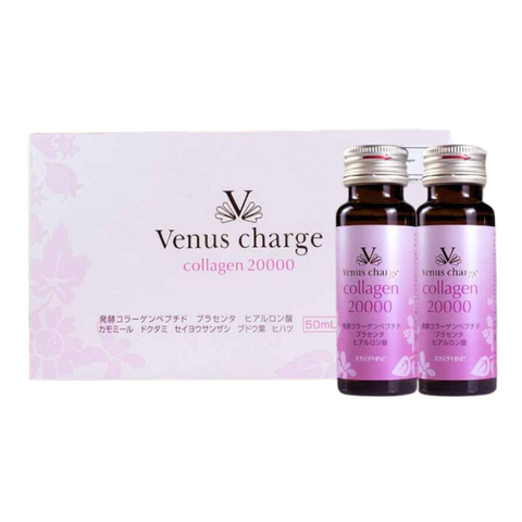 Nước uống Collagen Venus Charge 20,000mg Chống Lão Hóa Mờ Nhăn Sạm Nhật Bản (Hộp 10 chai x 50ml)
