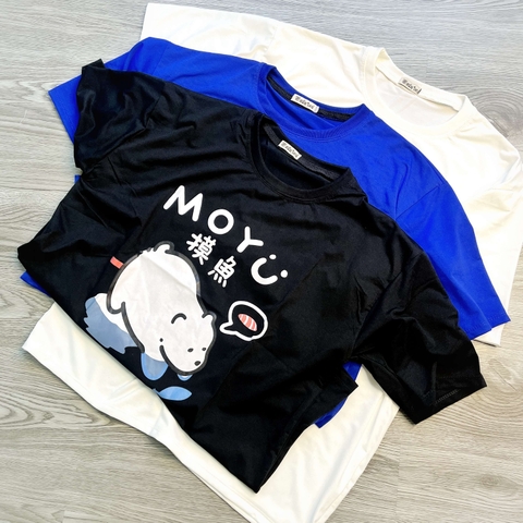 MS001 - MS006 Áo Thun Unisex Nam Nữ, Áo Thun Form Rộng Thời Trang In Hình Dễ Thương Freesize