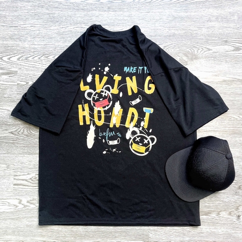 MS023 - MS032 Áo Thun Unisex Nam Nữ, Áo Thun Form Rộng Thời Trang In Hình Dễ Thương Freesize