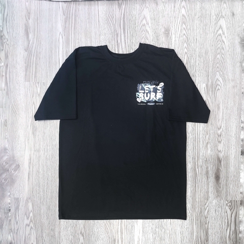 MS021 Áo Thun Unisex Nam Nữ, Áo Thun Form Rộng Thời Trang In Chữ LET'S SURF Dễ Thương Freesize