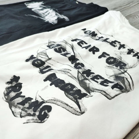 MS006 Áo Thun Unisex Nam Nữ, Áo Thun Form Rộng Thời Trang In Chữ DON'T STOP Dễ Thương Freesize