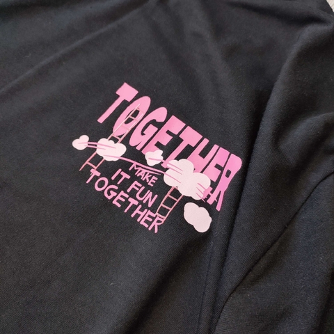 MS022 Áo Thun Unisex Nam Nữ, Áo Thun Form Rộng Thời Trang In Chữ TOGETHER Dễ Thương Freesize