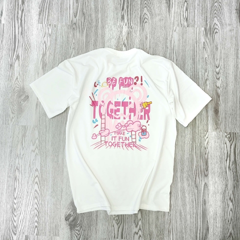 MS022 Áo Thun Unisex Nam Nữ, Áo Thun Form Rộng Thời Trang In Chữ TOGETHER Dễ Thương Freesize