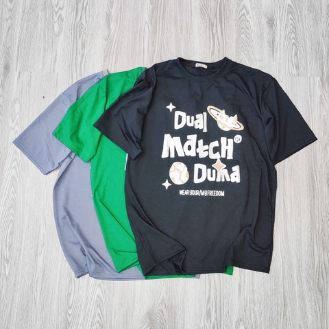 MS024 Áo Thun Unisex Nam Nữ, Áo Thun Form Rộng Thời Trang In Chữ Dễ Thương Freesize