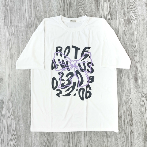 MS025 Áo Thun Unisex Nam Nữ, Áo Thun Form Rộng Thời Trang In Hình NƠ Dễ Thương Freesize