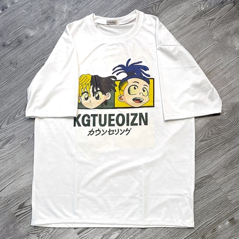 MS012 Áo Thun Unisex Nam Nữ, Áo Thun Form Rộng Thời Trang In Chữ Dễ Thương Freesize