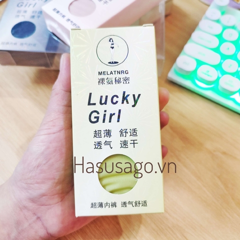 [Mã S17] Hộp 3 Quần Lót Nữ Lucky Girl Lụa Cao Cấp Tàng Hình Cạp Cao Mỏng Nhẹ Thoáng Mát (GIAO MÀU NGẪU NHIÊN)