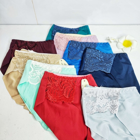 [Mã S23] Quần Lót Nữ Thun Lạnh Phối Ren 2 Bên Nữ Tính Mềm Mại FREESIZE (GIAO MÀU NGẪU NHIÊN)