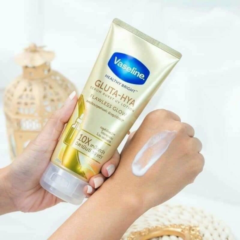 Sữa Dưỡng Thể Trắng Da Vaseline Healthy Bright Gluta HYA Serum Burst Lotion 10X Thái Lan  - Màu Vàng Ban Ngày