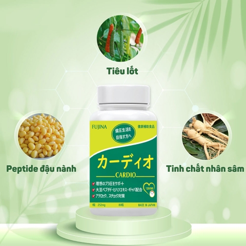 Viên Uống Hỗ Trợ Huyết Áp FUJINA CARDIO 80 Viên