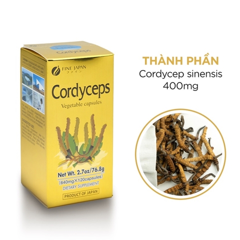 Viên Uống Đông Trùng Hạ Thảo Fine Japan Cordyceps Nhật Bản 120 Viên