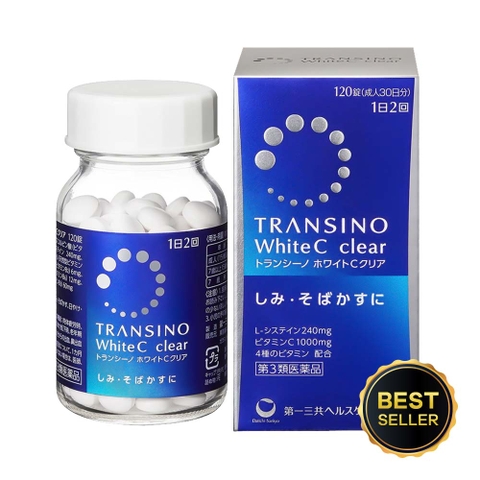 Viên uống trắng da, trị nám Transino White C Clear 120 viên