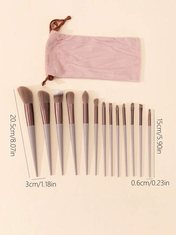 Bộ 13 Cọ Trang Điểm Mềm Mại Đa Năng Tiện Dụng Có Túi Đựng