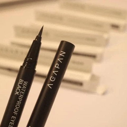 Kẻ Mắt Không Lem, Lâu Trôi AGAPAN Waterproof Eyelier Black Hàn Quốc - Màu Đen