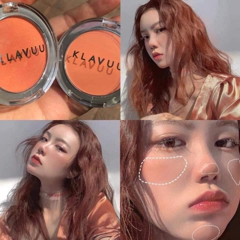 Phấn Má Hồng KLAVUU Urban Pearlsation Natural Powder Bluser Lên Màu Tự Nhiên, Siêu Bám Hàn Quốc 5.5g