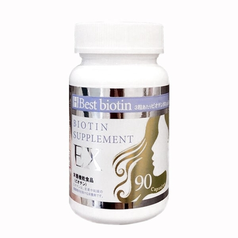 Viên Uống Hỗ Trợ Mọc Tóc Best Biotin Supplement EX 90 Viên Nhật Bản