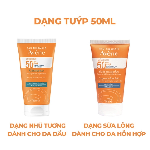 Kem Chống Nắng Dành Cho Da Dầu Mụn Avene Mattifying Cleanance Sunscreen SPF50+ 50ml