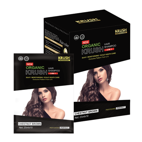 Lẻ 1 Gói Dầu Gội Nhuộm Tóc Hữu Cơ Thiên Nhiên KRUSH 25ml Anh Quốc Chính Hãng