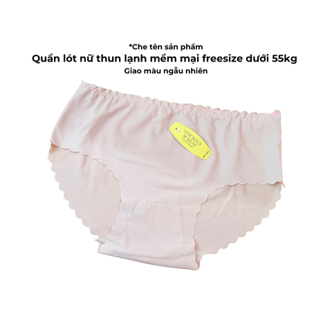 [Mã S06] Quần lót nữ thun lạnh mềm mại viền lượn sóng freesize dưới 55kg (Giao màu ngẫu nhiên)
