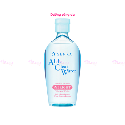 Nước tẩy trang Senka All Clear Water Micellar Formula Nhật Bản 230ml dưỡng sáng, giảm nhờn, giảm mụn
