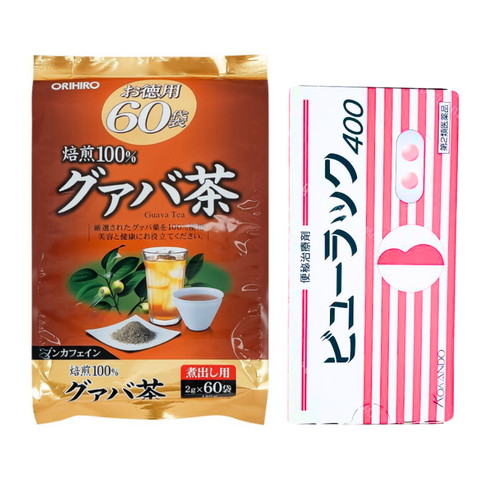 Combo 1 Gói Trà Thanh Lọc Cơ Thể Giảm Cân Giảm Mỡ Bụng + 1 Hộp 8 vỉ nhuận tràng Nhật Bản