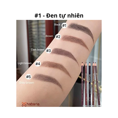 [Chính hãng] Chì xé kẻ mày Habaria Eyebrow Pencil 4.5g lên màu tự nhiên, sắc nét, dạng xé tiện lợi