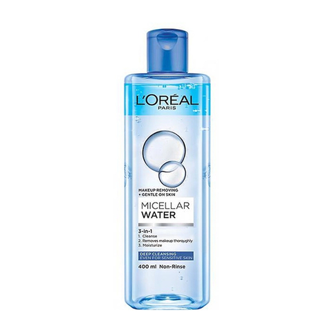 [Chính Hãng] Nước tẩy trang làm sạch, dưỡng ẩm cho mọi loại da L'Oreal 3-in-1 Micellar Water 400ml