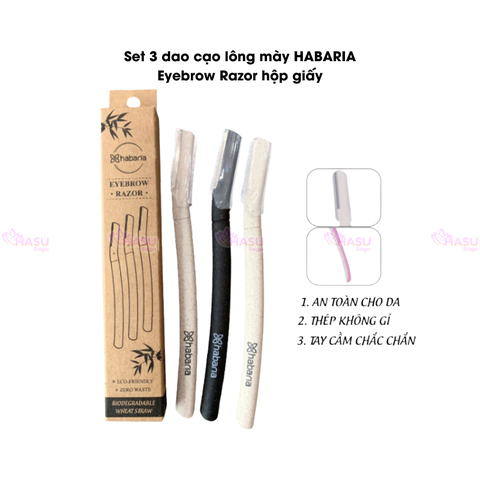 Set 3 Dao Cạo Lông Mày Habaria Eyebrow Smart Trimmer