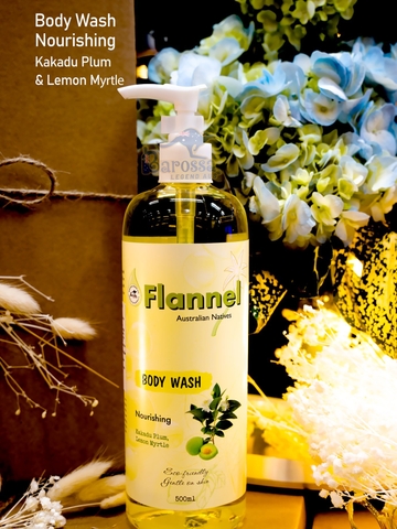 Sữa tắm trái cây hương nước hoa tinh tế Flannel dưỡng da trắng sáng, mềm mại 500ml