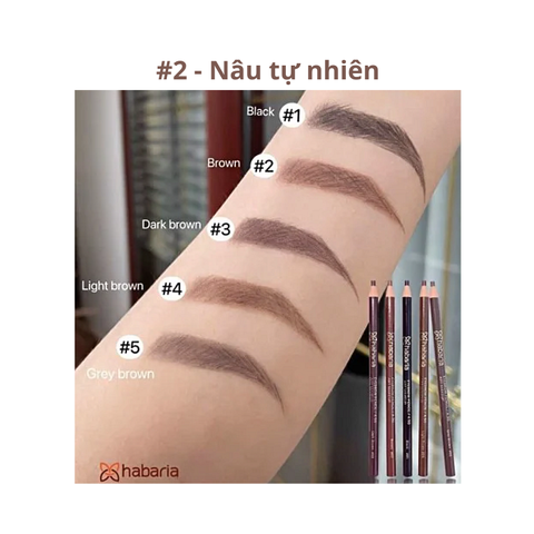 [Chính hãng] Chì xé kẻ mày Habaria Eyebrow Pencil 4.5g lên màu tự nhiên, sắc nét, dạng xé tiện lợi