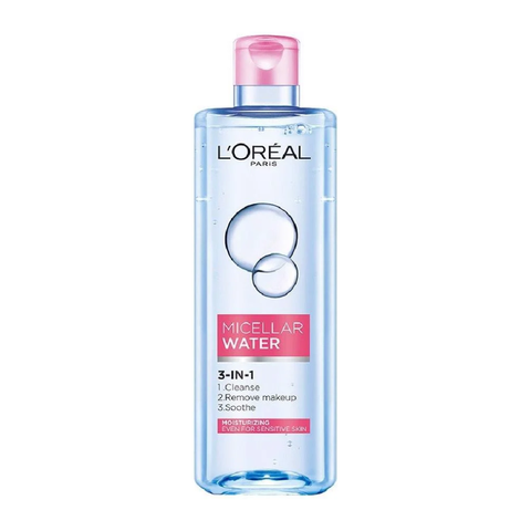 [Chính Hãng] Nước tẩy trang làm sạch, dưỡng ẩm cho mọi loại da L'Oreal 3-in-1 Micellar Water 400ml