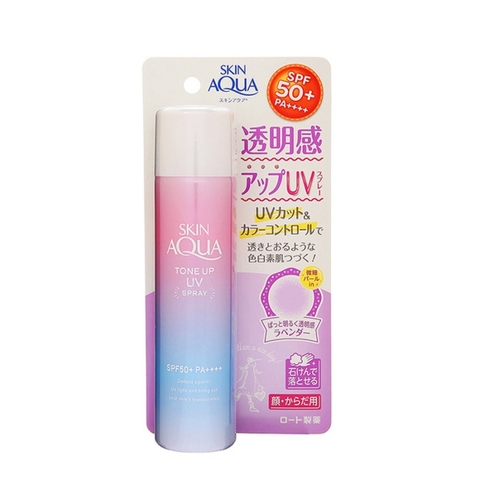 Xịt Chống Nắng Rohto Skin Aqua Tone Up UV Spray SPF50+ PA++++ 70g