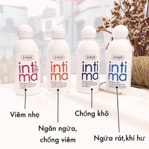 Dung dịch vệ sinh phụ nữ Intima Ziaja 200ml dạng sữa, gel phụ khoa giảm mùi hôi/khí hư/huyết trắng