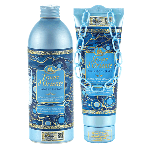 Combo Sữa Tắm Hương Nước Hoa Cao Cấp Tesori d'Oriente Tinh Chất Tảo Biển (Chai 500ml - Tuýp 250ml)