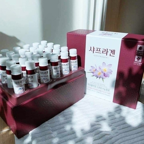 [Liệu Trình 30 Ngày Đẹp Da] Nước Uống Bổ Sung Collagen Nhụy Hoa Nghệ Tây (Saffron) Saffragen 30 Lọ x 20ml Chính Hãng