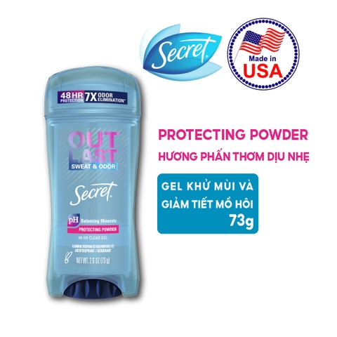 [Chính hãng] Lăn khử mùi nữ Secret Clear Gel 73g