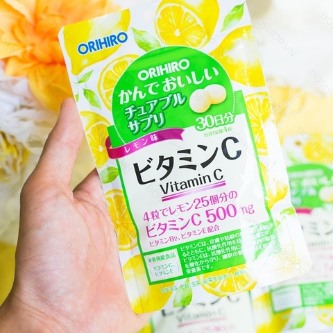 Viên Nhai Bổ Sung Vitamin C Orihiro Dạng Túi 30 Ngày 120 Viên