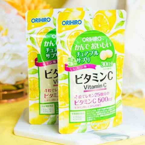 Viên Nhai Bổ Sung Vitamin C Orihiro Dạng Túi 30 Ngày 120 Viên