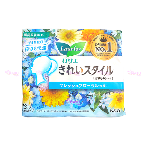 Băng vệ sinh Laurier hàng ngày 72 miếng Nhật Bản siêu mỏng, thấm hút nhanh chóng, mặt bông êm ái