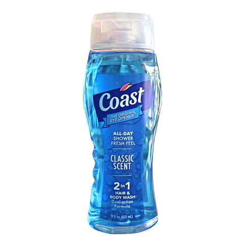 Sữa Tắm Gội 2 Trong 1 Coast Classic Hair & Body Wash Classic Scent 532ml - Làm Sạch Cơ Thể, Ngăn Mùi Hiệu Quả