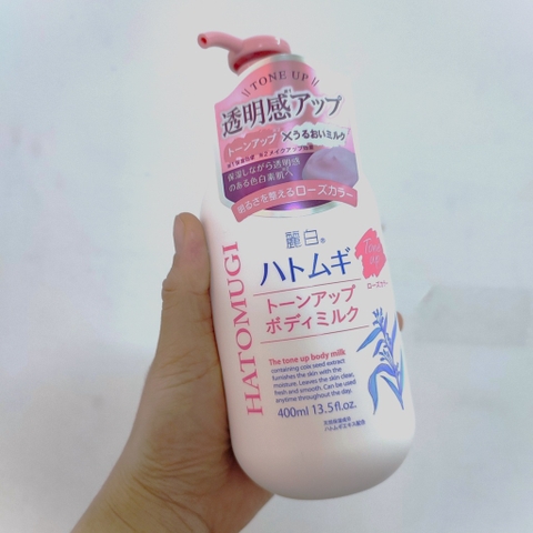 Sữa Dưỡng Thể Hatomugi The Tone Up Body Milk 400ml Nhật Bản