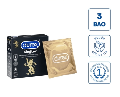 [Chính Hãng] Bao Cao Su Durex Kingtex Hộp 3 Cái