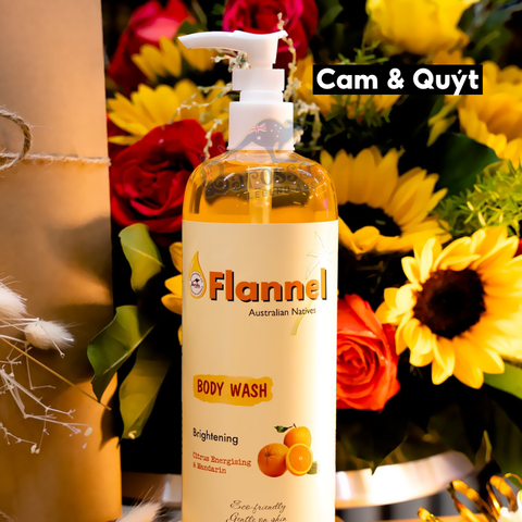 Sữa tắm trái cây hương nước hoa tinh tế Flannel dưỡng da trắng sáng, mềm mại 500ml