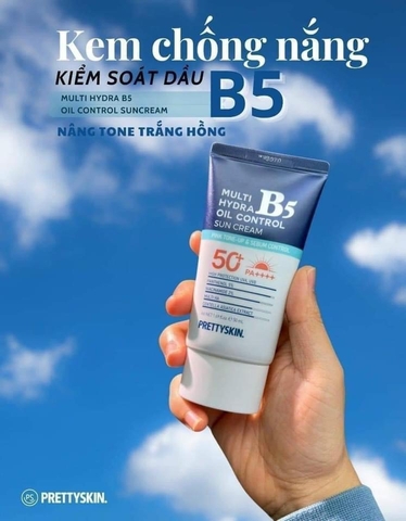 Kem Chống Nắng Pretty Skin Multi Hydra B5 Oil Control Sun Cream SPF 50+/PA++++ - Phục Hồi Dưỡng Trắng Dành Cho Da Dầu