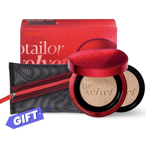Phấn nước ESPOIR PRO TAILOR BE VELVET CUSHION (Phiên bản giới hạn tặng kèm túi và lõi refill)