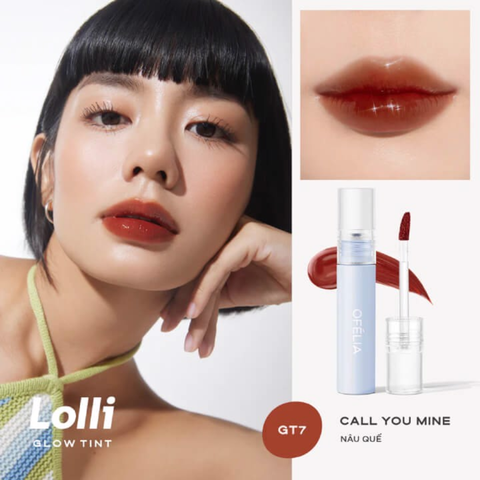 [Chính hãng] Son Tint Bóng, Lâu Trôi Cho Đôi Môi Căng Mọng Ofélia Lolli Glow Tint Hàn Quốc 3.9g