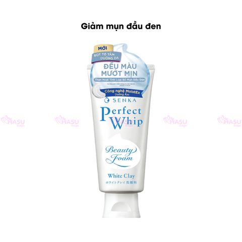 Sữa rửa mặt Senka Perfect Whip Nhật Bản 120g giúp sáng da, mờ thâm, chống lão hóa, giảm mụn