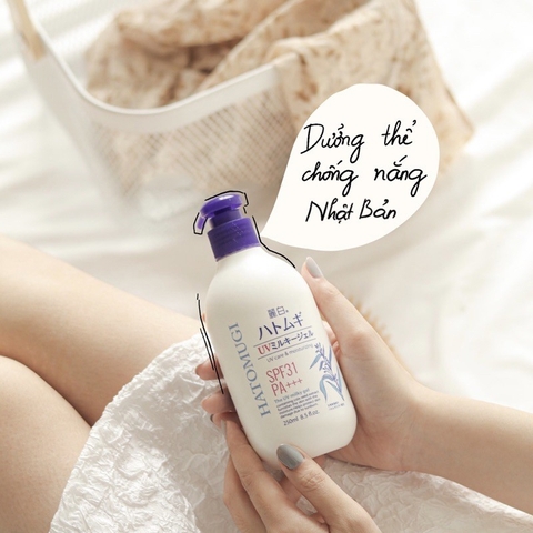 Sữa dưỡng thể chống nắng Hatomugi SPF31 PA+++ 250ml Nhật Bản