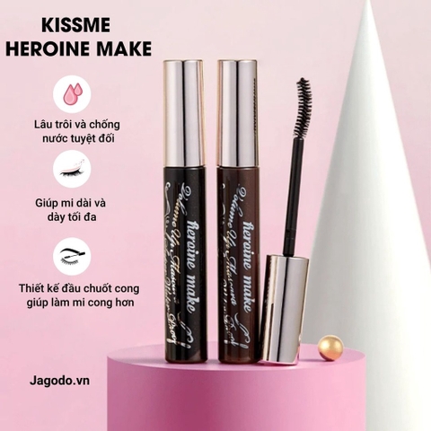 [Chính hãng] Mascara siêu bên chống trôi giúp giữ nếp cong Kissme Heroine Nhật Bản (mẫu mới)
