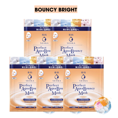 Combo 5 Mặt Nạ Dưỡng Da Senka 23g - Bouncy Bright